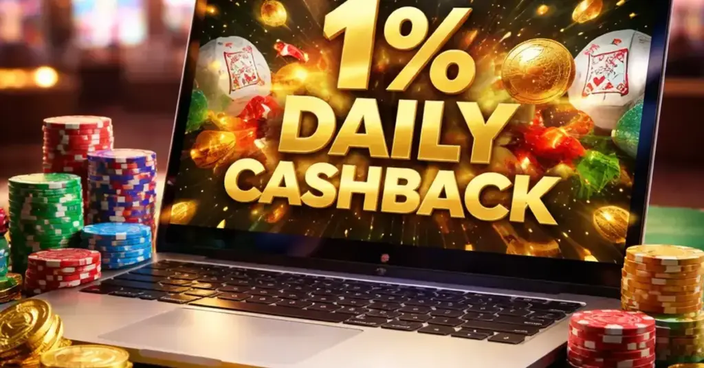 Playtime Casino 1% Daily Cashback, Playtime Casino, daily cashback, 1% cashback casino